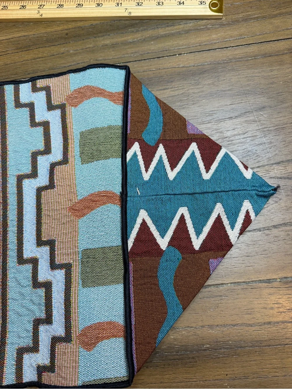 Southwestern Kokopelli Style Table Runner Tapestry Woven Aztec Design 68